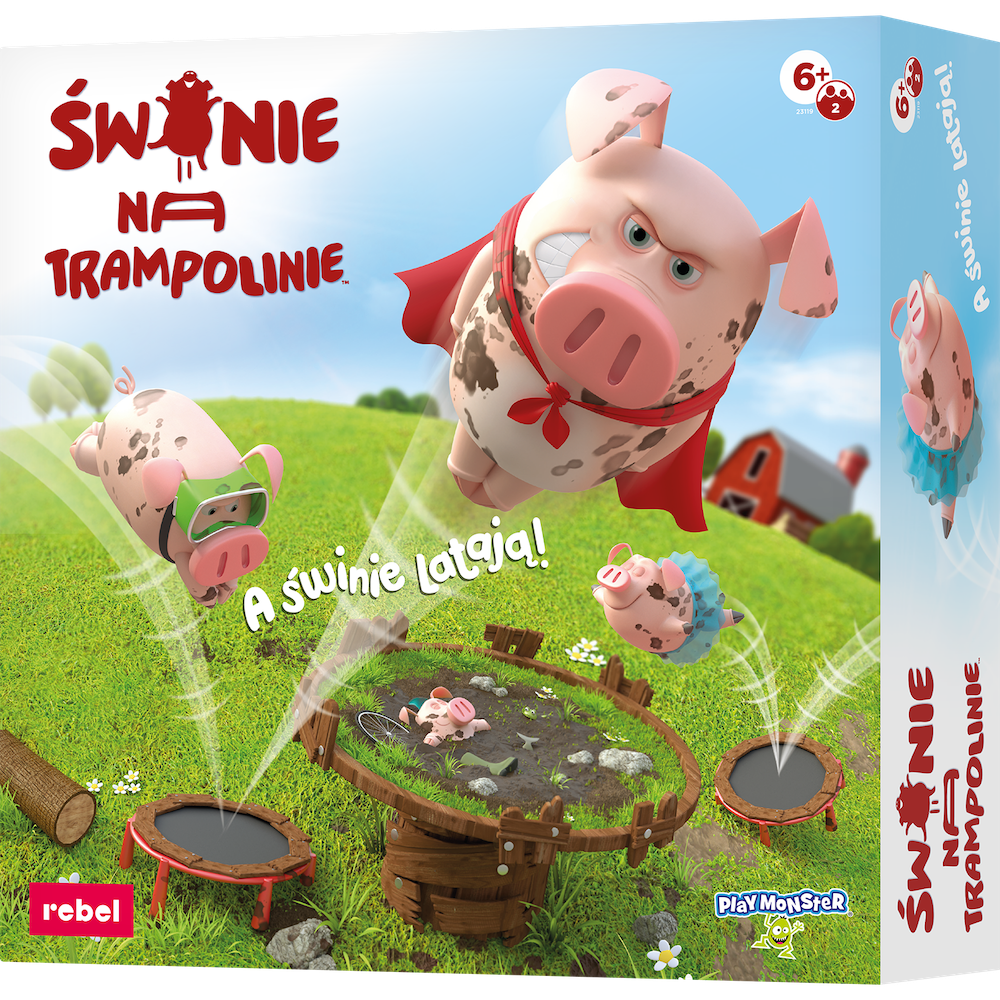 Świnie na trampolinie - zręcznościowa gra dla dwóch osób