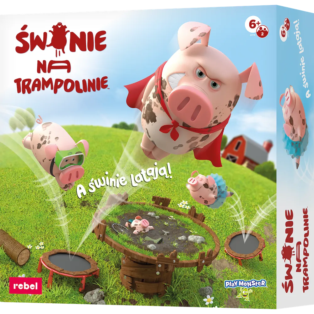 Świnie na trampolinie – zręcznościowa gra dla dwóch osób